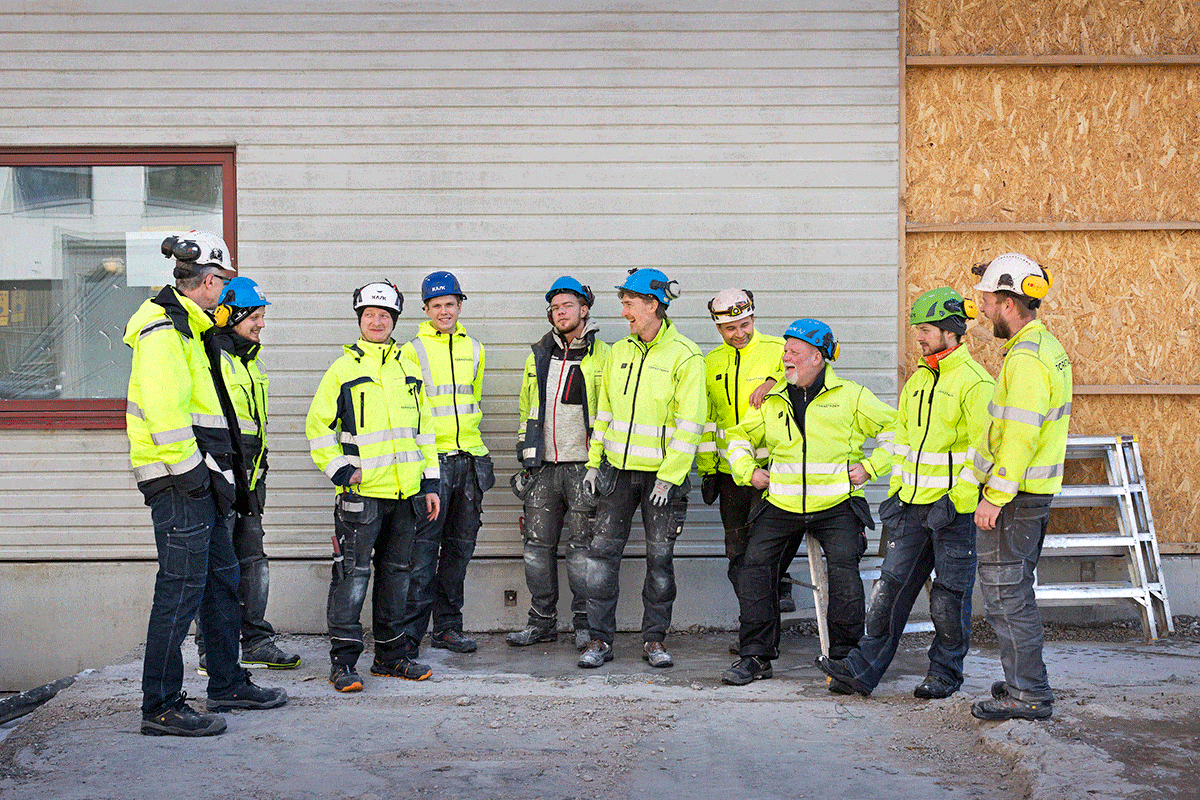 Hantverkare och platsledning